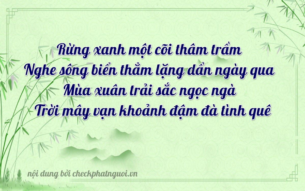 Bài thơ ý nghĩa cho <b>biển số 72E1-81650</b> tại website checkphatnguoi.vn