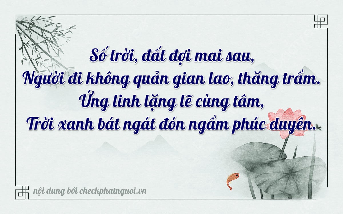 Bài thơ ý nghĩa cho <b>biển số 72E1-82125</b> tại website checkphatnguoi.vn