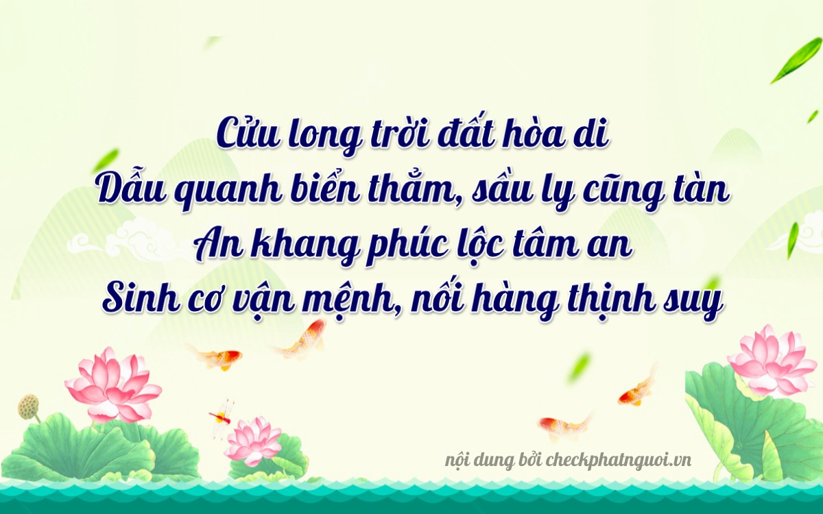 Bài thơ ý nghĩa cho <b>biển số 72F-00969</b> tại website checkphatnguoi.vn