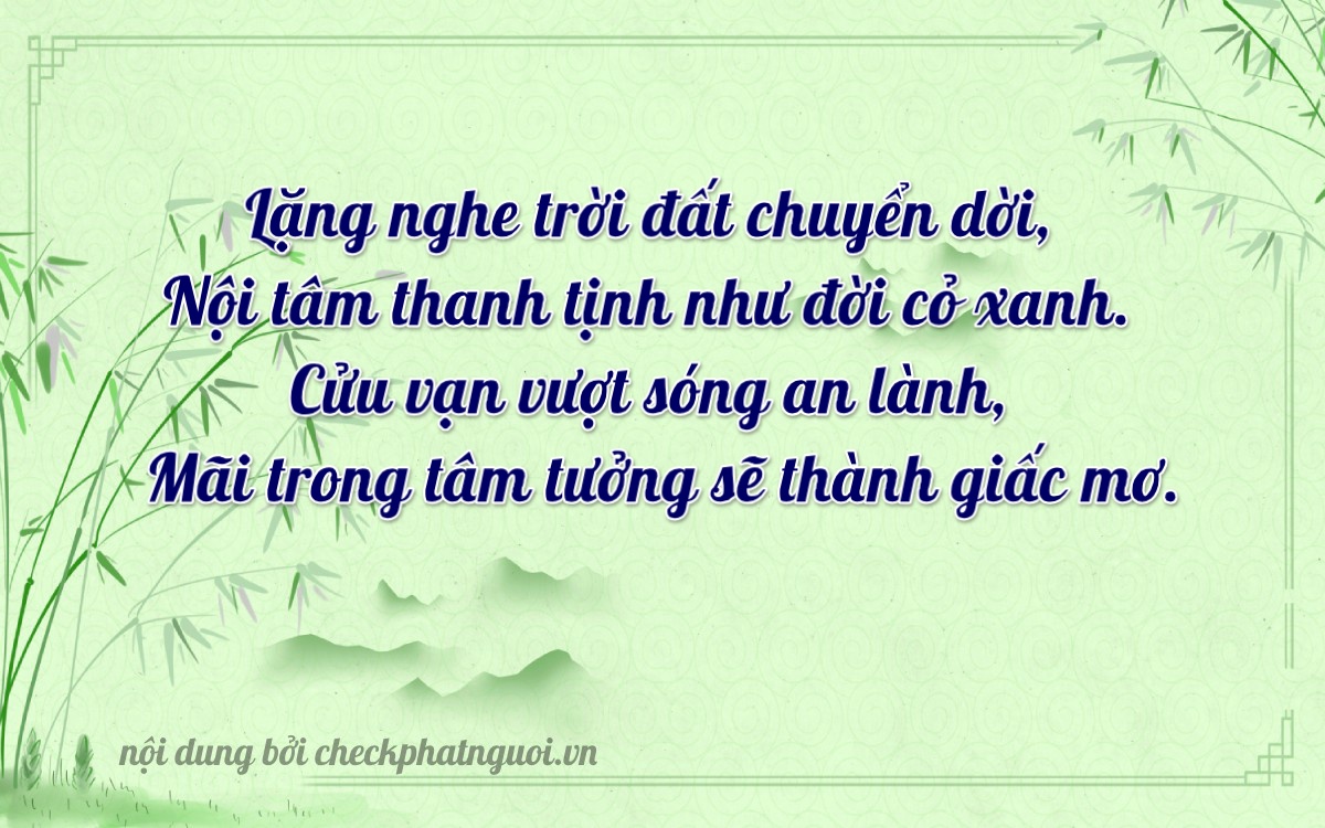 Bài thơ ý nghĩa cho <b>biển số 72F1-28390</b> tại website checkphatnguoi.vn