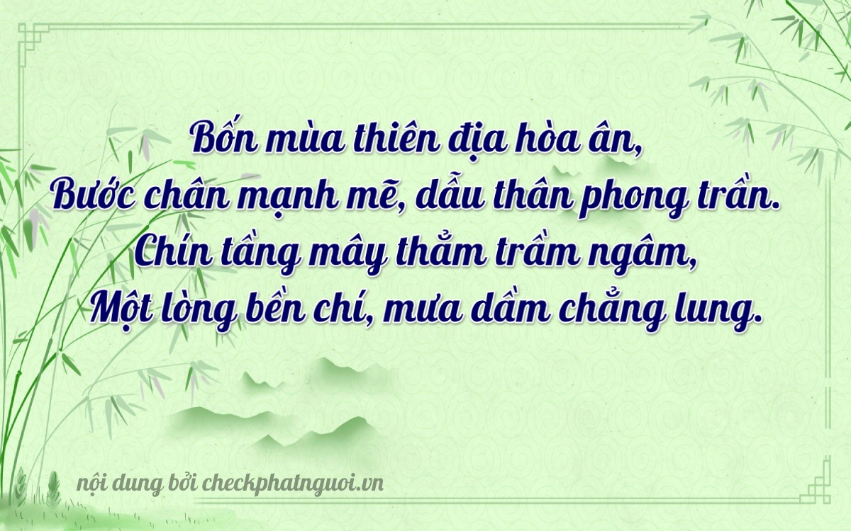 Bài thơ ý nghĩa cho <b>biển số 72F1-74491</b> tại website checkphatnguoi.vn