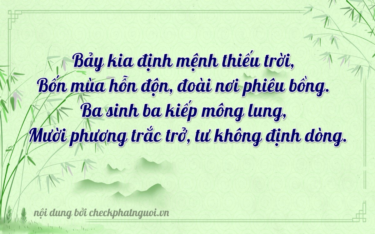 Bài thơ ý nghĩa cho <b>biển số 72F1-77315</b> tại website checkphatnguoi.vn