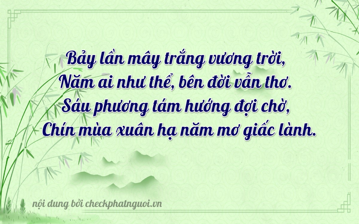 Bài thơ ý nghĩa cho <b>biển số 72G1-75696</b> tại website checkphatnguoi.vn