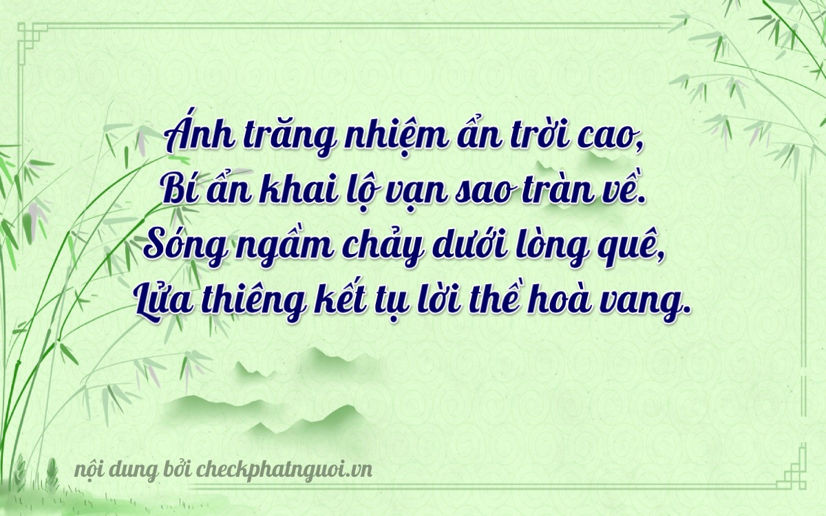 Bài thơ ý nghĩa cho <b>biển số 72H-02895</b> tại website checkphatnguoi.vn
