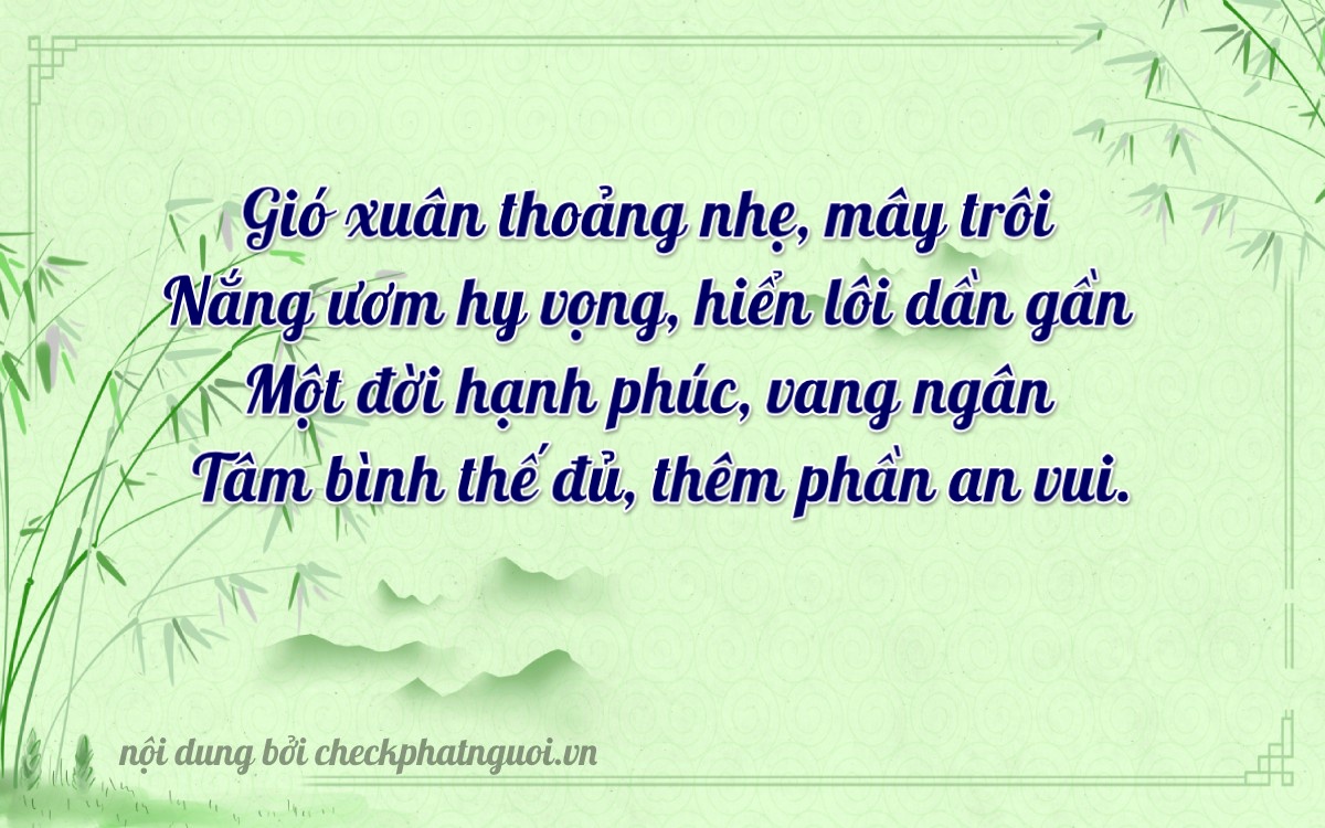 Bài thơ ý nghĩa cho <b>biển số 72H-03103</b> tại website checkphatnguoi.vn