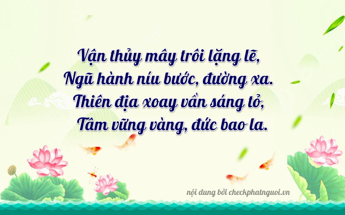Bài thơ ý nghĩa cho <b>biển số 72H-03205</b> tại website checkphatnguoi.vn