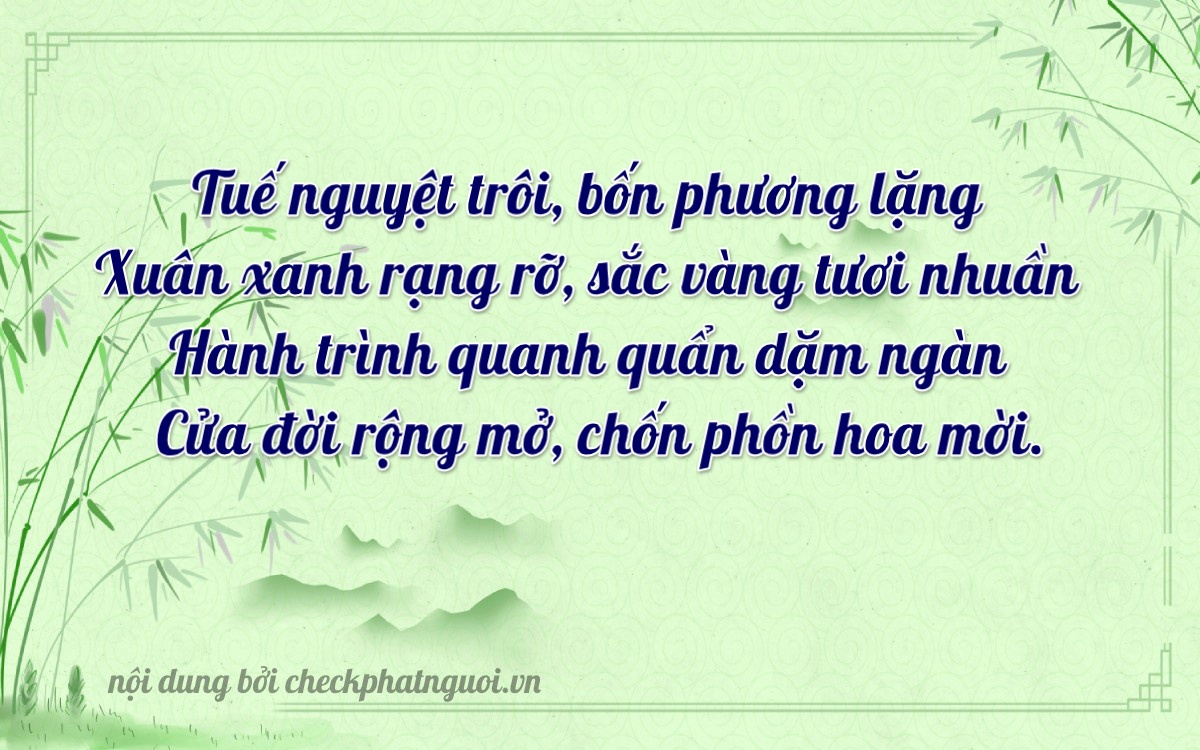 Bài thơ ý nghĩa cho <b>biển số 72H-04645</b> tại website checkphatnguoi.vn