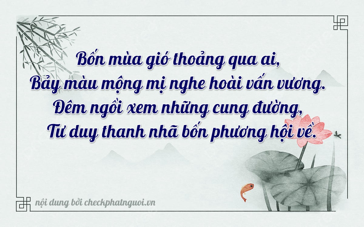 Bài thơ ý nghĩa cho <b>biển số 72H-04704</b> tại website checkphatnguoi.vn