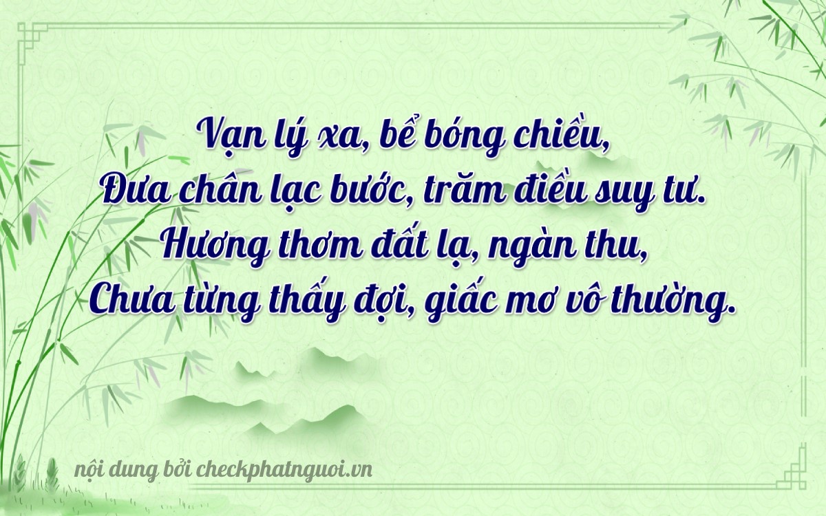 Bài thơ ý nghĩa cho <b>biển số 72H1-14932</b> tại website checkphatnguoi.vn