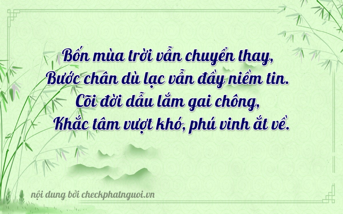 Bài thơ ý nghĩa cho <b>biển số 72H-44405</b> tại website checkphatnguoi.vn