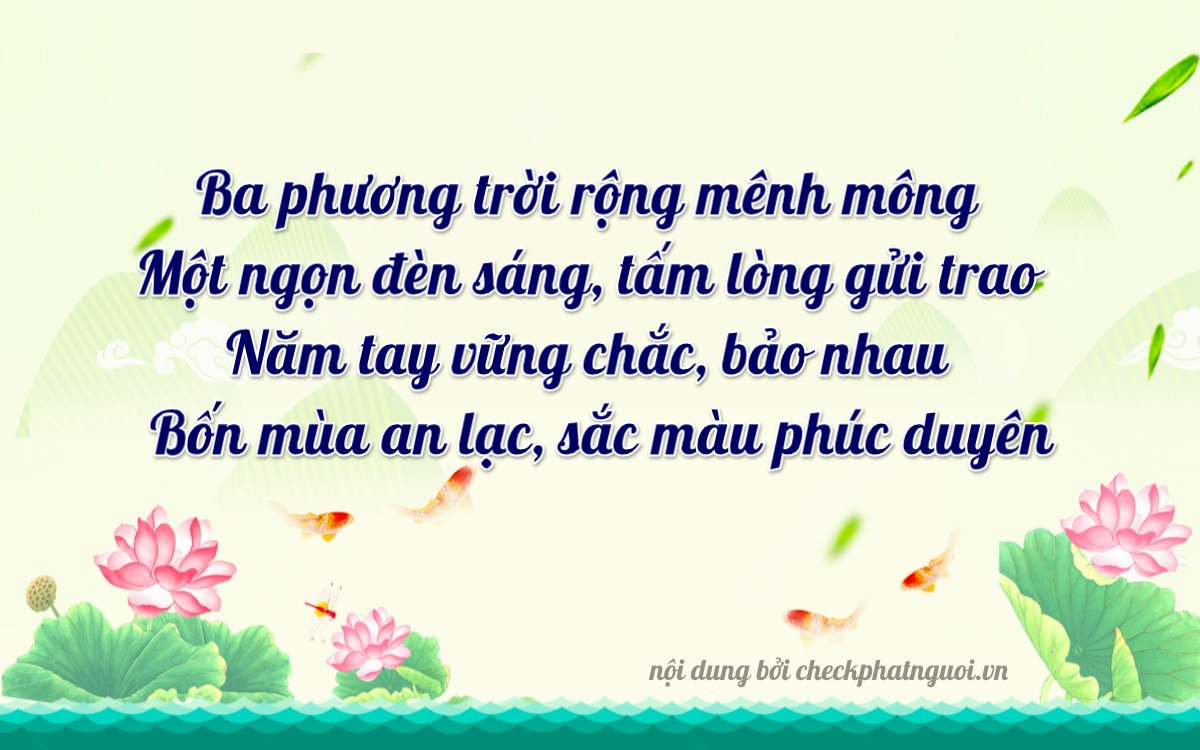 Bài thơ ý nghĩa cho <b>biển số 72K1-31543</b> tại website checkphatnguoi.vn