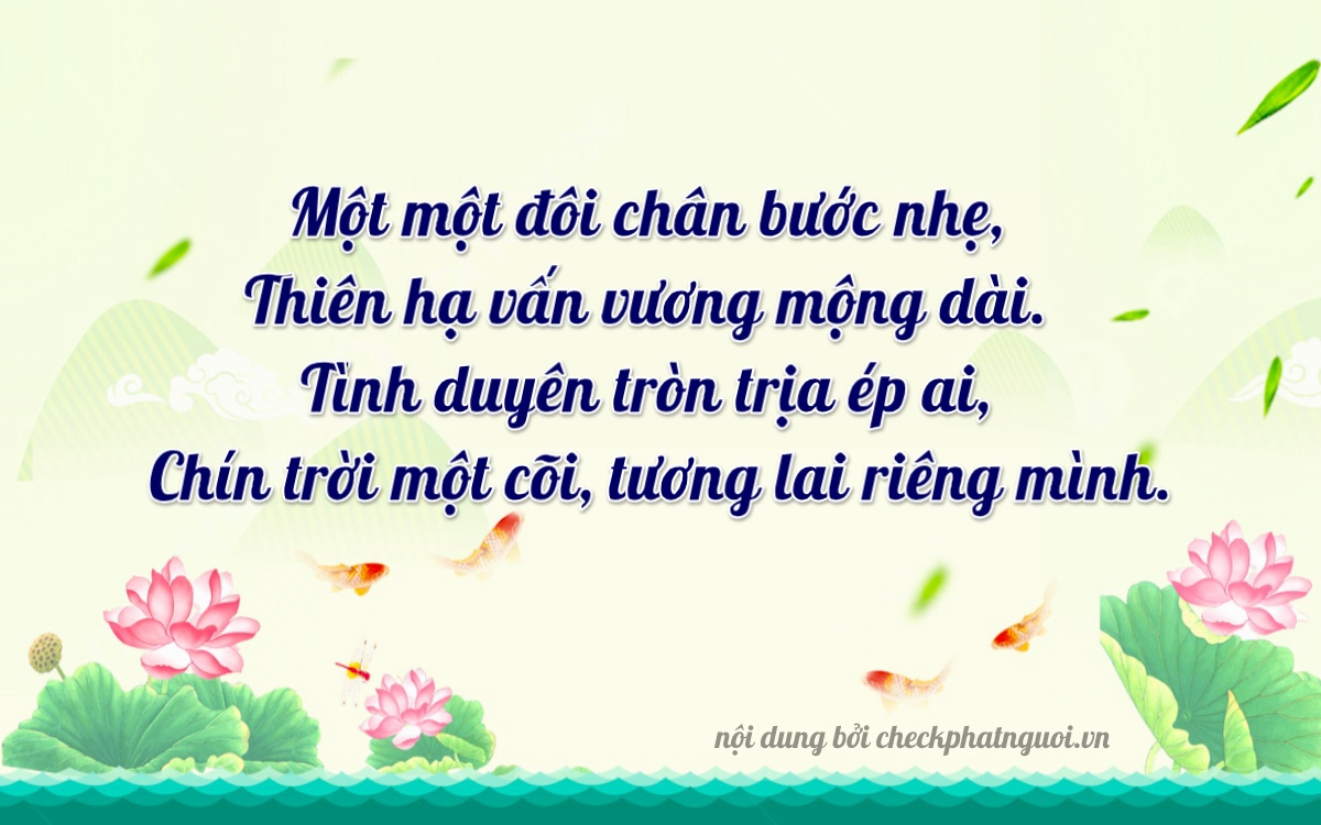 Bài thơ ý nghĩa cho <b>biển số 72K-14091</b> tại website checkphatnguoi.vn