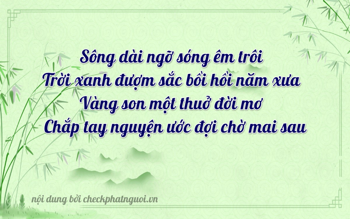 Bài thơ ý nghĩa cho <b>biển số 72K1-55166</b> tại website checkphatnguoi.vn
