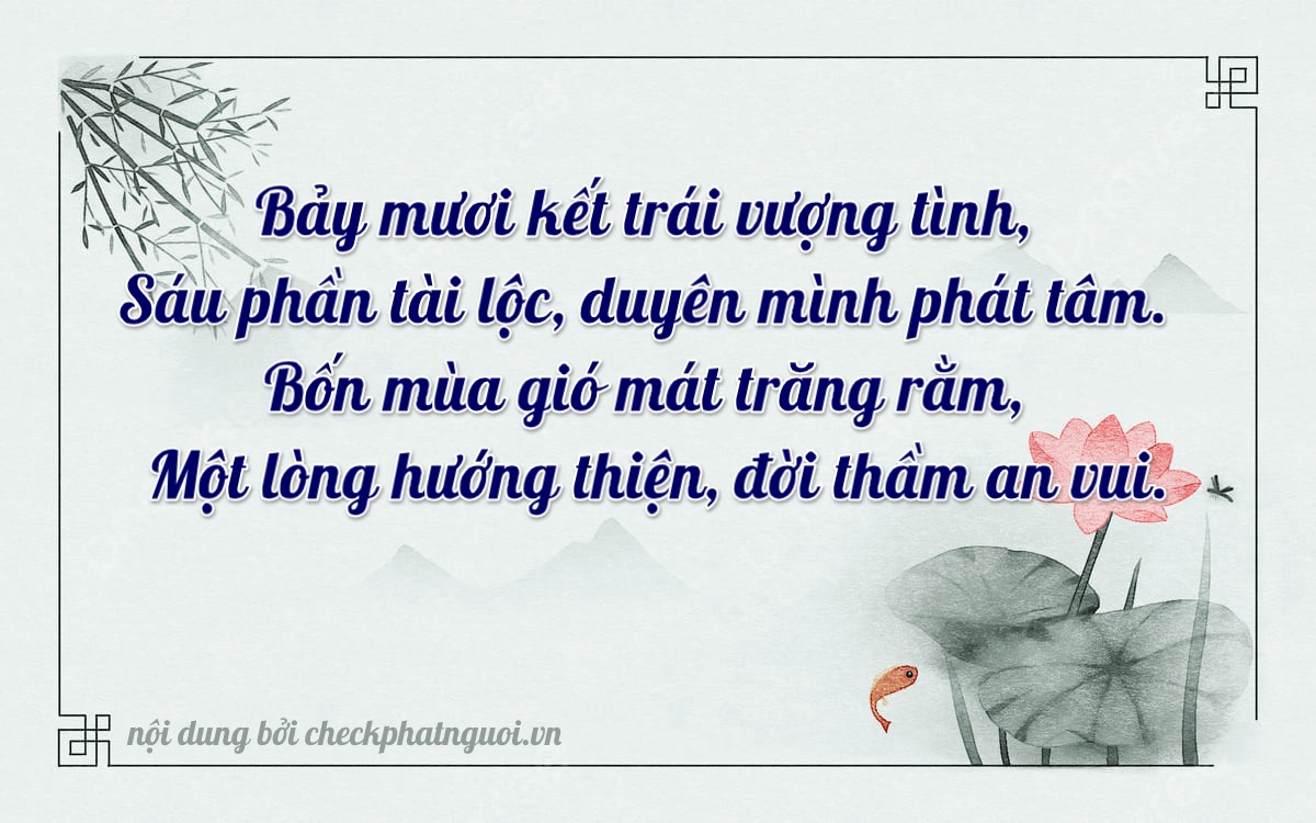 Bài thơ ý nghĩa cho <b>biển số 72K1-67641</b> tại website checkphatnguoi.vn