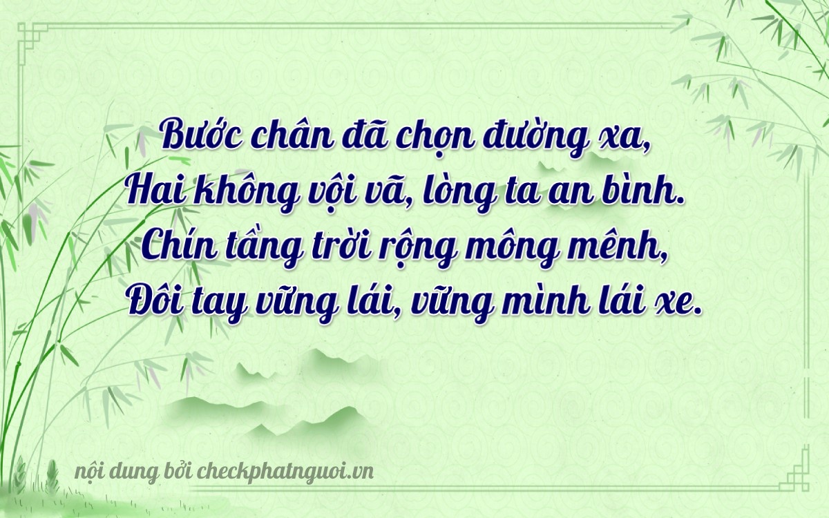 Bài thơ ý nghĩa cho <b>biển số 72K-30922</b> tại website checkphatnguoi.vn