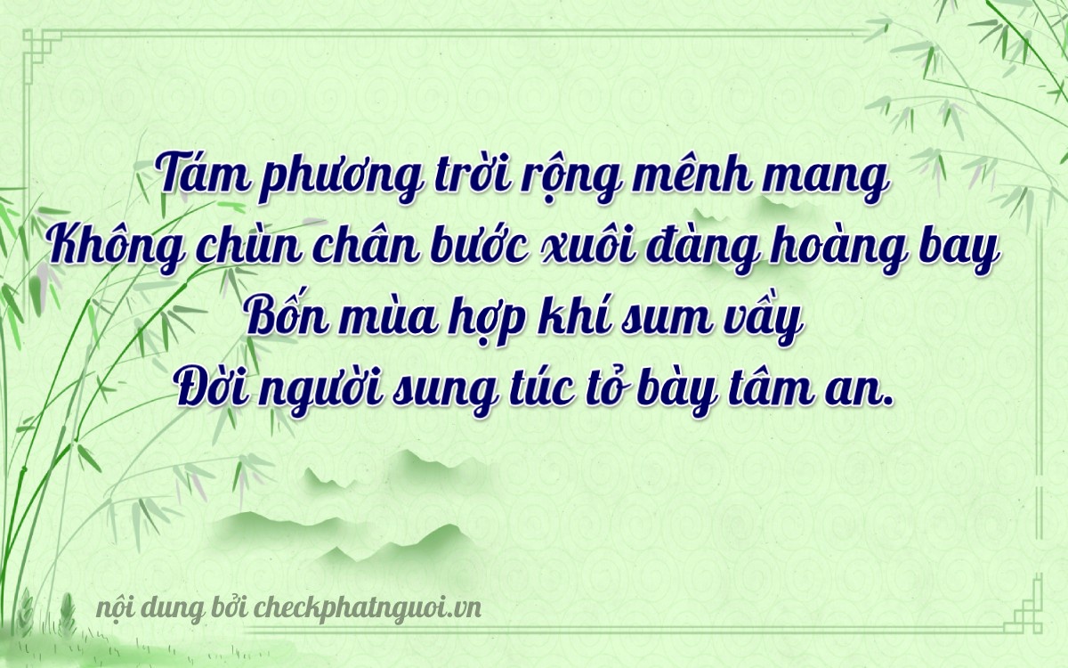 Bài thơ ý nghĩa cho <b>biển số 72K-80459</b> tại website checkphatnguoi.vn