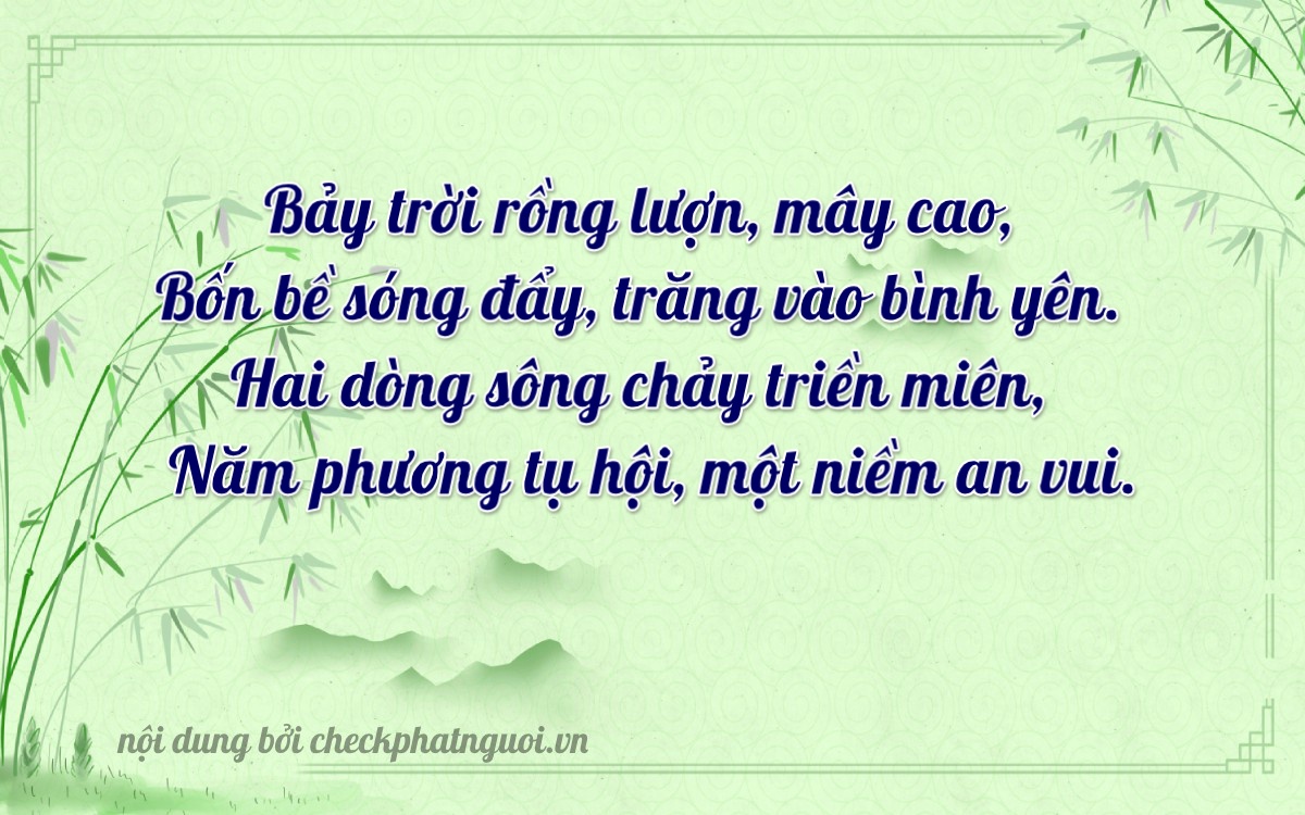 Bài thơ ý nghĩa cho <b>biển số 72L-74258</b> tại website checkphatnguoi.vn