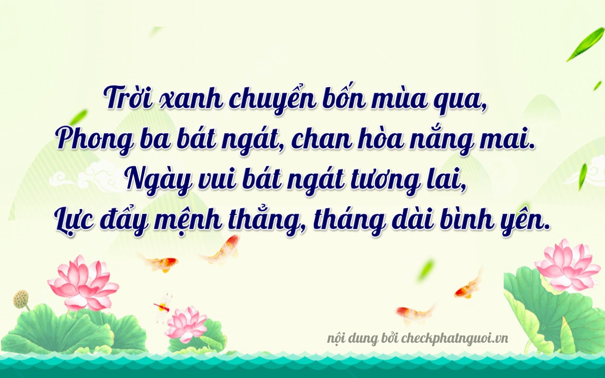 Bài thơ ý nghĩa cho <b>biển số 72N-0438</b> tại website checkphatnguoi.vn