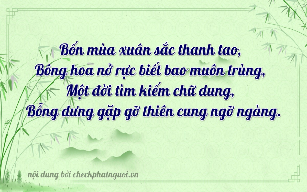 Bài thơ ý nghĩa cho <b>biển số 72N-10941</b> tại website checkphatnguoi.vn