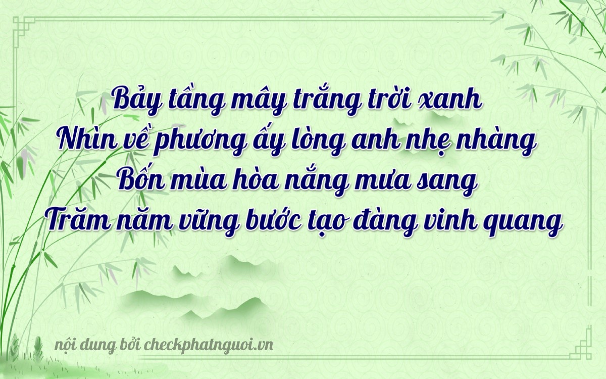 Bài thơ ý nghĩa cho <b>biển số 72N-17747</b> tại website checkphatnguoi.vn