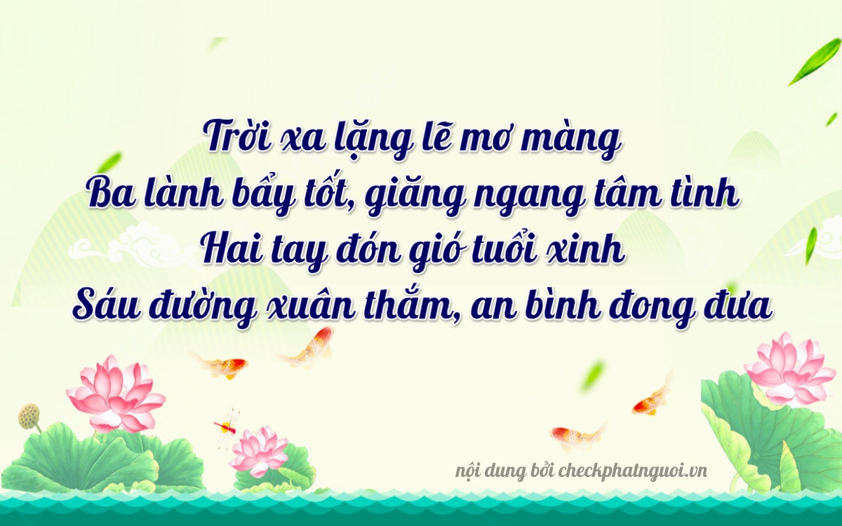 Bài thơ ý nghĩa cho <b>biển số 72N-33726</b> tại website checkphatnguoi.vn