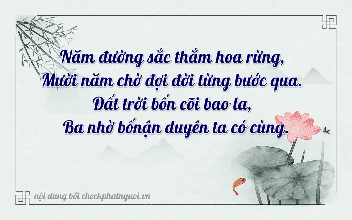 Bài thơ ý nghĩa cho <b>biển số 72P-15234</b> tại website checkphatnguoi.vn