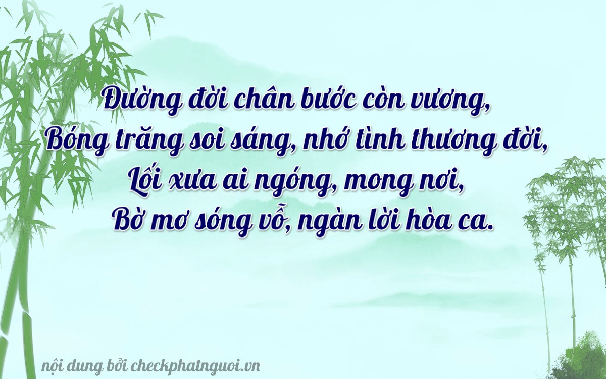 Bài thơ ý nghĩa cho <b>biển số 72S-11000</b> tại website checkphatnguoi.vn