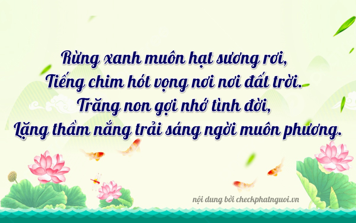 Bài thơ ý nghĩa cho <b>biển số 72X-28110</b> tại website checkphatnguoi.vn