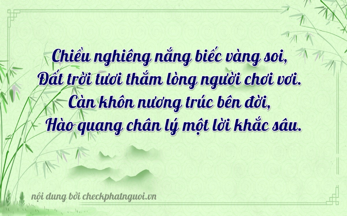 Bài thơ ý nghĩa cho <b>biển số 73236</b> tại website checkphatnguoi.vn