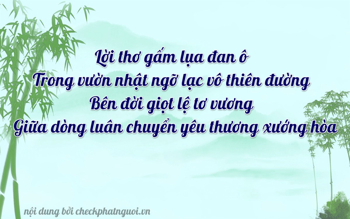Bài thơ ý nghĩa cho <b>biển số 73A-00534</b> tại website checkphatnguoi.vn