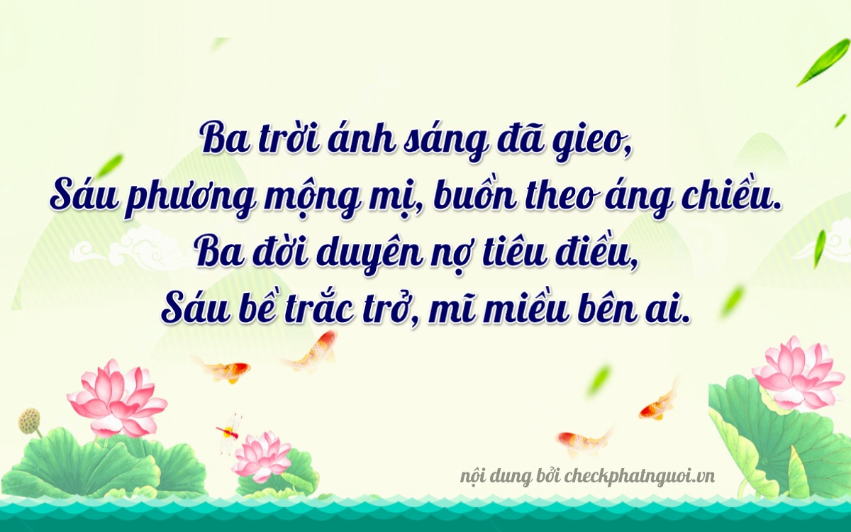Bài thơ ý nghĩa cho <b>biển số 73A-03636</b> tại website checkphatnguoi.vn