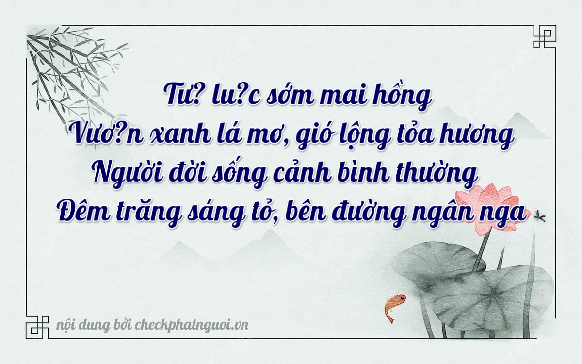 Bài thơ ý nghĩa cho <b>biển số 73A-04208</b> tại website checkphatnguoi.vn