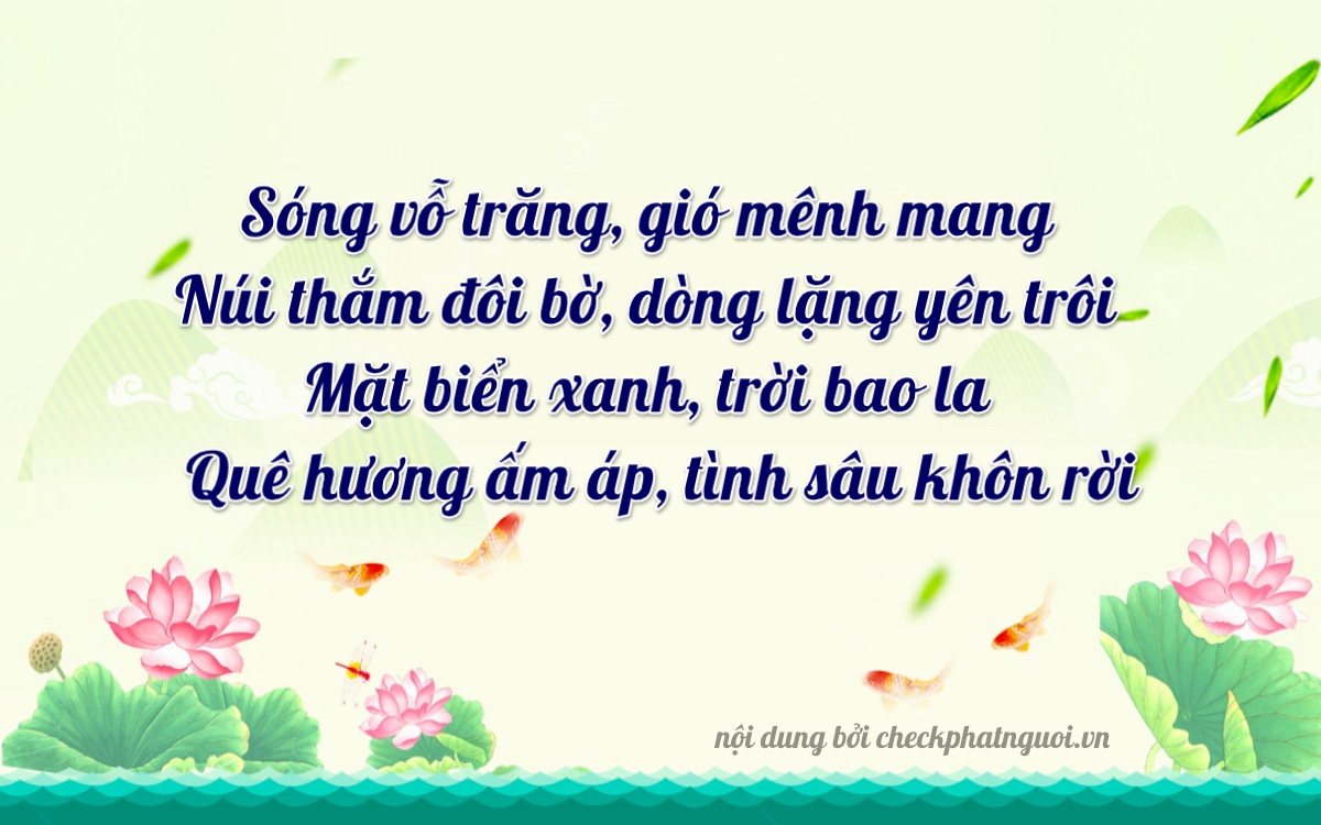 Bài thơ ý nghĩa cho <b>biển số 73A-05856</b> tại website checkphatnguoi.vn