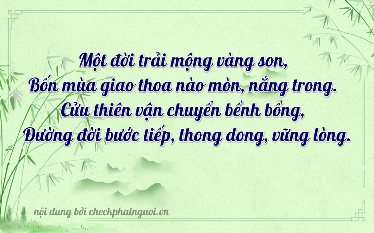 Bài thơ ý nghĩa cho <b>biển số 73A-11987</b> tại website checkphatnguoi.vn