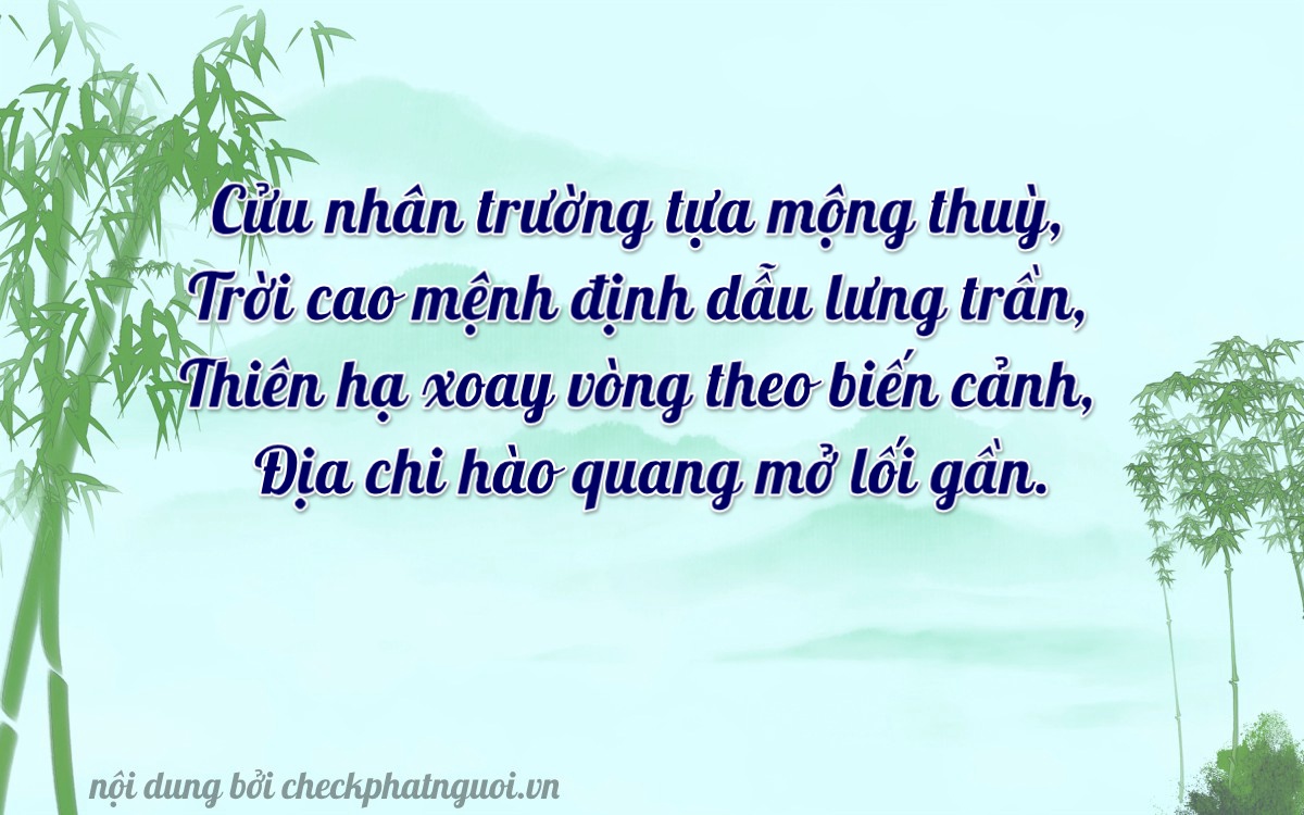 Bài thơ ý nghĩa cho <b>biển số 73A-13228</b> tại website checkphatnguoi.vn