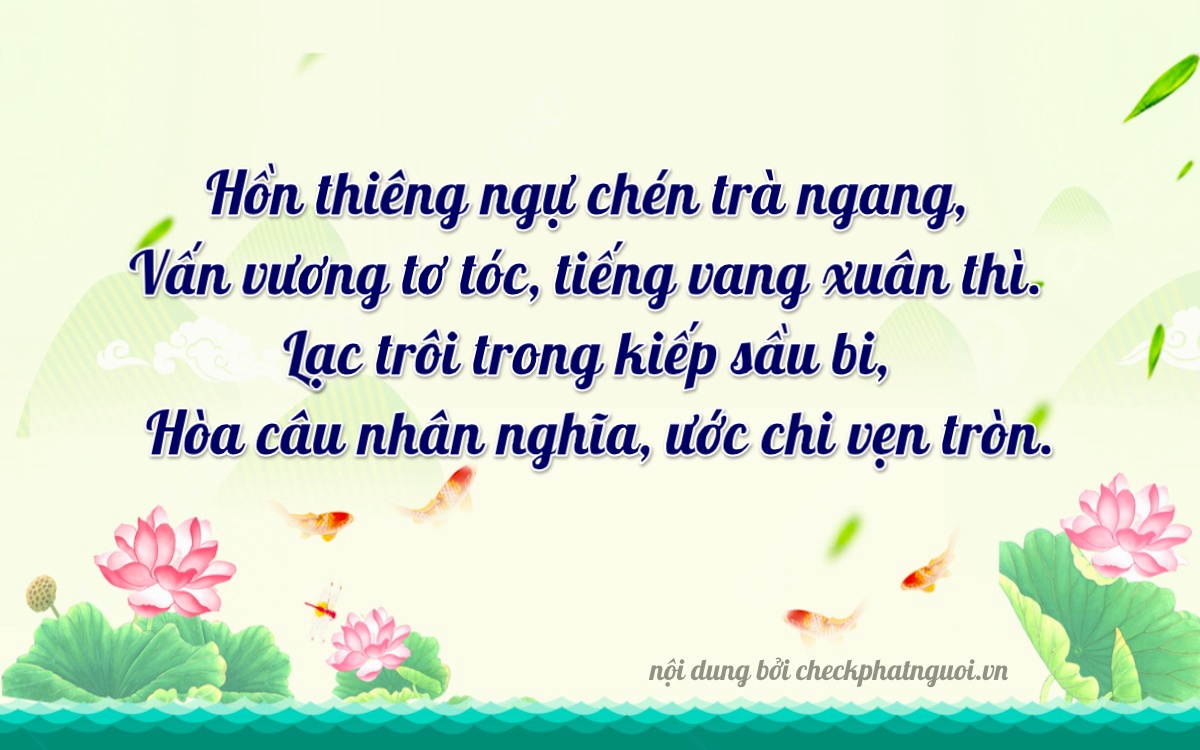 Bài thơ ý nghĩa cho <b>biển số 73A-16708</b> tại website checkphatnguoi.vn