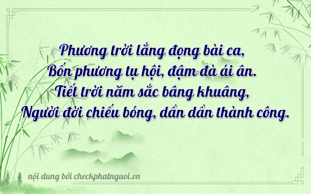 Bài thơ ý nghĩa cho <b>biển số 73A-17447</b> tại website checkphatnguoi.vn