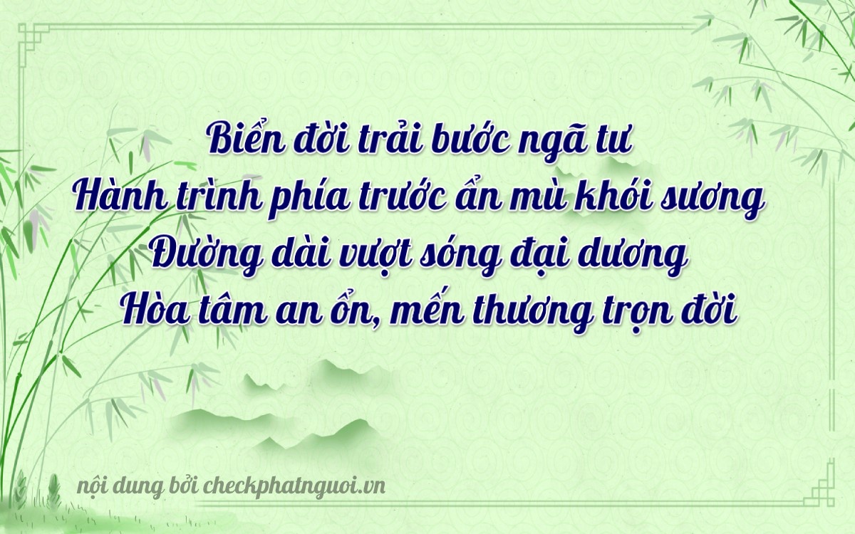 Bài thơ ý nghĩa cho <b>biển số 73A-21449</b> tại website checkphatnguoi.vn