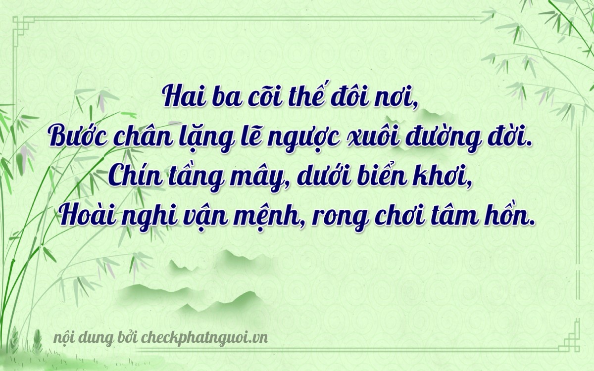 Bài thơ ý nghĩa cho <b>biển số 73A-23092</b> tại website checkphatnguoi.vn