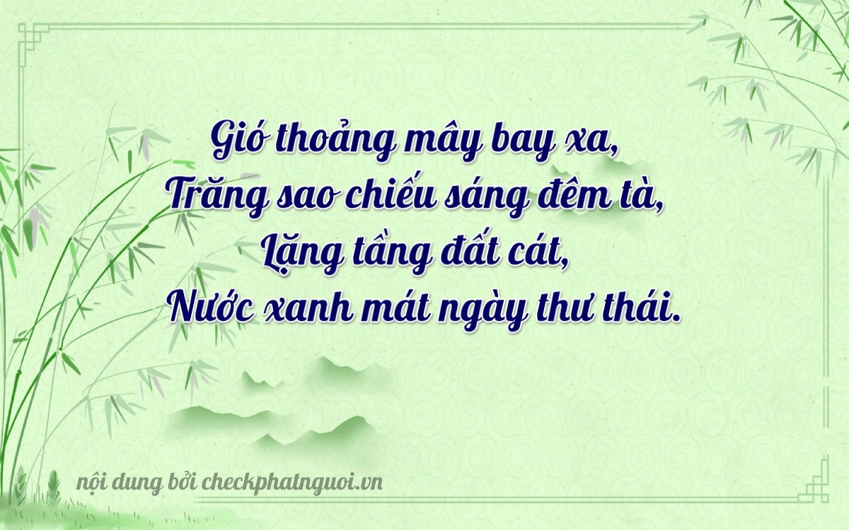 Bài thơ ý nghĩa cho <b>biển số 73A-24541</b> tại website checkphatnguoi.vn