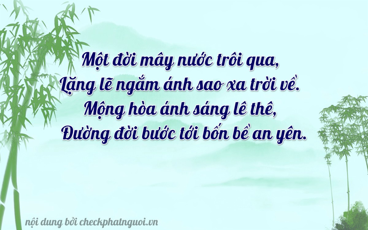 Bài thơ ý nghĩa cho <b>biển số 73A-24878</b> tại website checkphatnguoi.vn