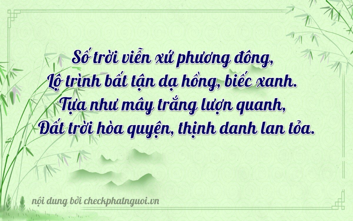 Bài thơ ý nghĩa cho <b>biển số 73A-25604</b> tại website checkphatnguoi.vn