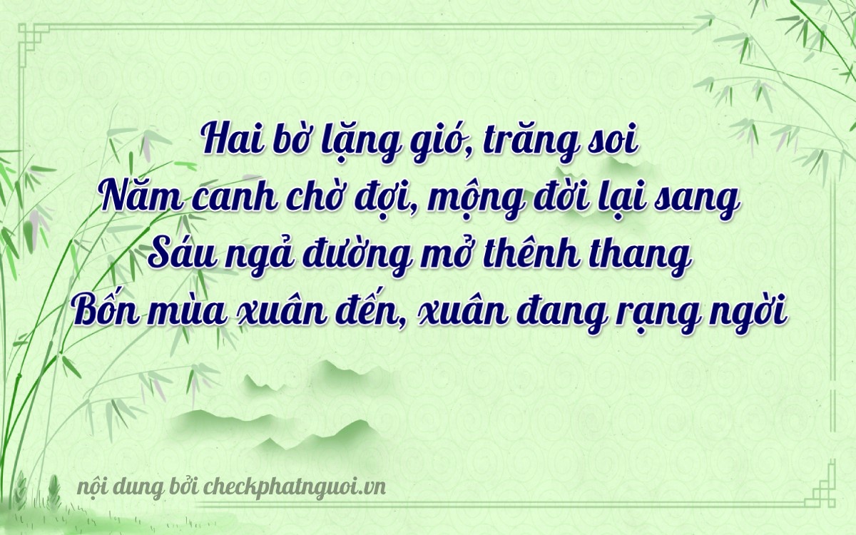 Bài thơ ý nghĩa cho <b>biển số 73A-25649</b> tại website checkphatnguoi.vn