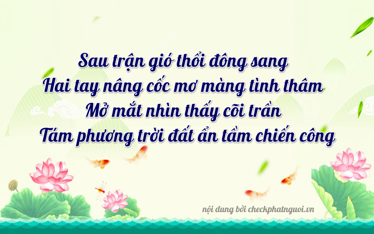 Bài thơ ý nghĩa cho <b>biển số 73A-26018</b> tại website checkphatnguoi.vn