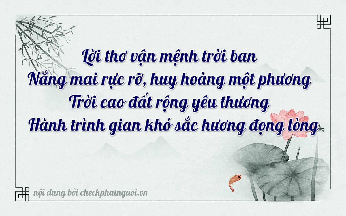 Bài thơ ý nghĩa cho <b>biển số 73A-26882</b> tại website checkphatnguoi.vn