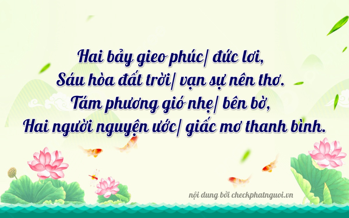 Bài thơ ý nghĩa cho <b>biển số 73A-27682</b> tại website checkphatnguoi.vn