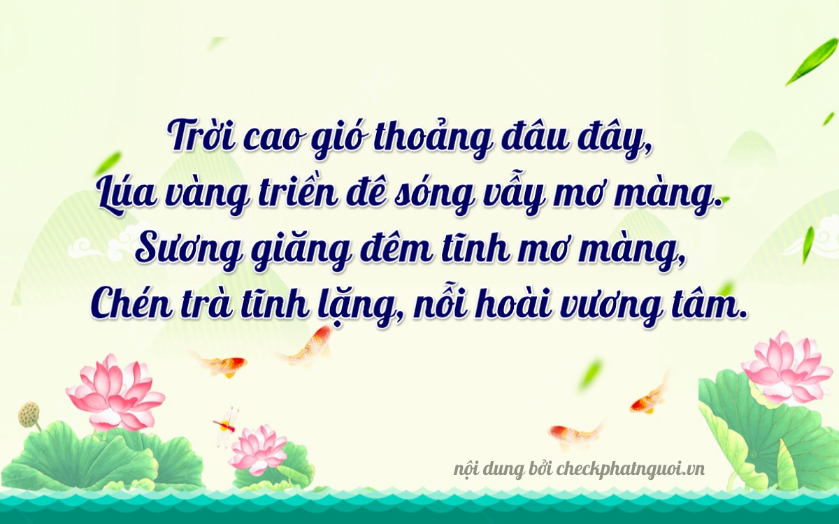 Bài thơ ý nghĩa cho <b>biển số 73A-30177</b> tại website checkphatnguoi.vn