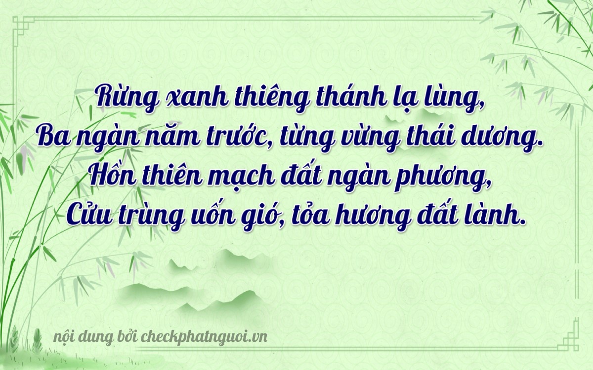 Bài thơ ý nghĩa cho <b>biển số 73A-31395</b> tại website checkphatnguoi.vn