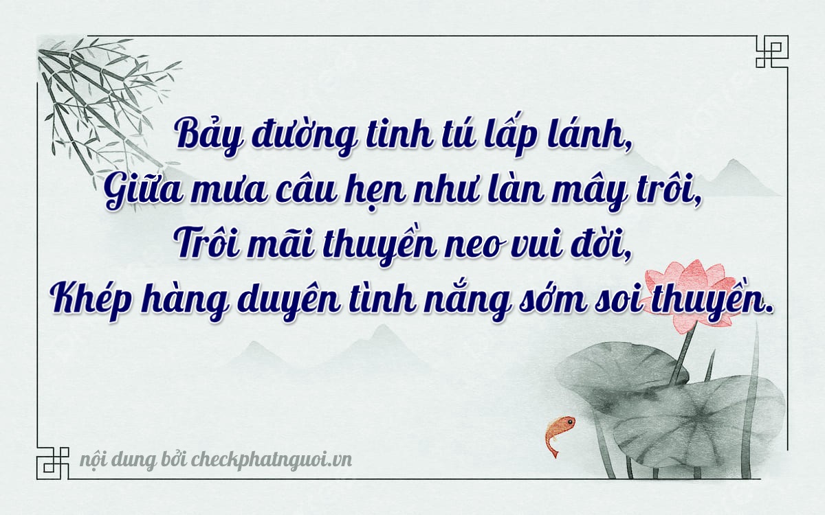 Bài thơ ý nghĩa cho <b>biển số 73A-31707</b> tại website checkphatnguoi.vn