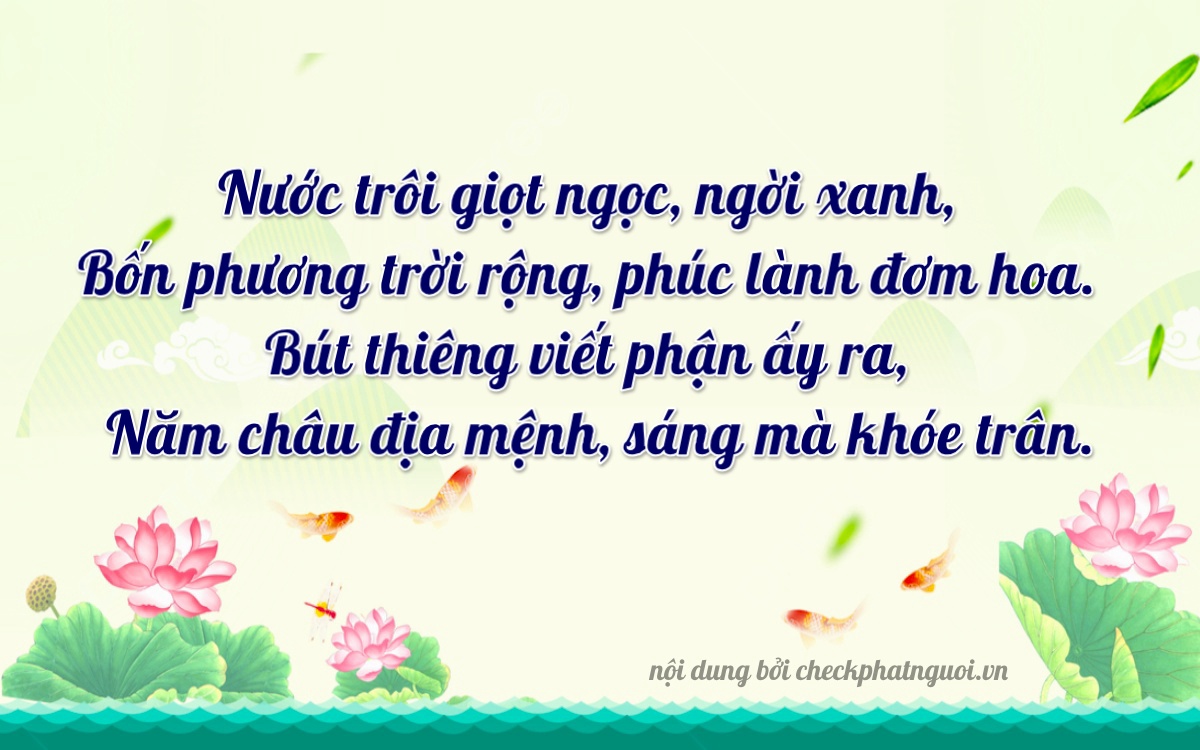 Bài thơ ý nghĩa cho <b>biển số 73A-31852</b> tại website checkphatnguoi.vn